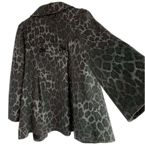 Charles gray London size small jacket swing blazer wool animal print 6285 - Picture 8 of 8